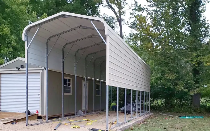 Custom metal RV cover